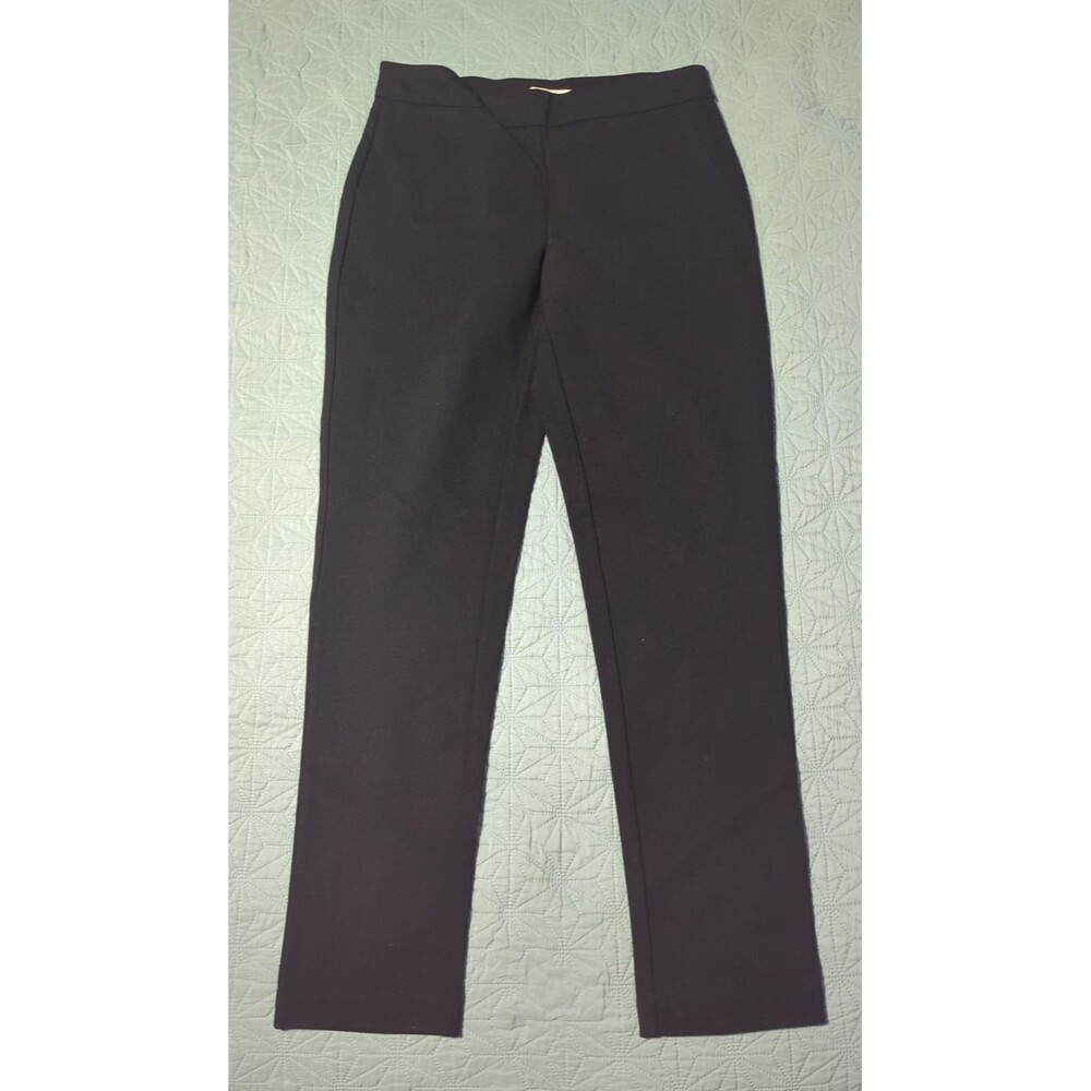 Orvis Everyday Ponte Slim Leg Pants Women's Sz 8 Black Pull-On Elastic Waist
